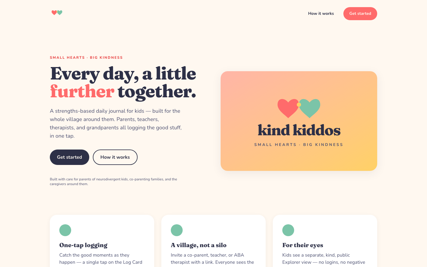 KindKiddos — daily journal and care coordination