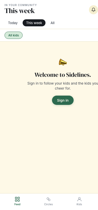 Sidelines on mobile — sideline-ready on game day